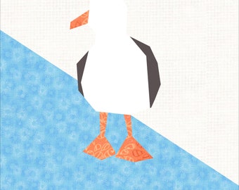Seagull Quilt Block Pattern: Paper Pieced. Make a 9-inch or 12-Inch quilt block!