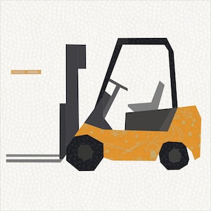 12 Inch Forklift Quilt Block Pattern.
