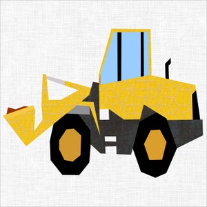Front End Loader Paper Piece 12 Inch Quilt Block Pattern