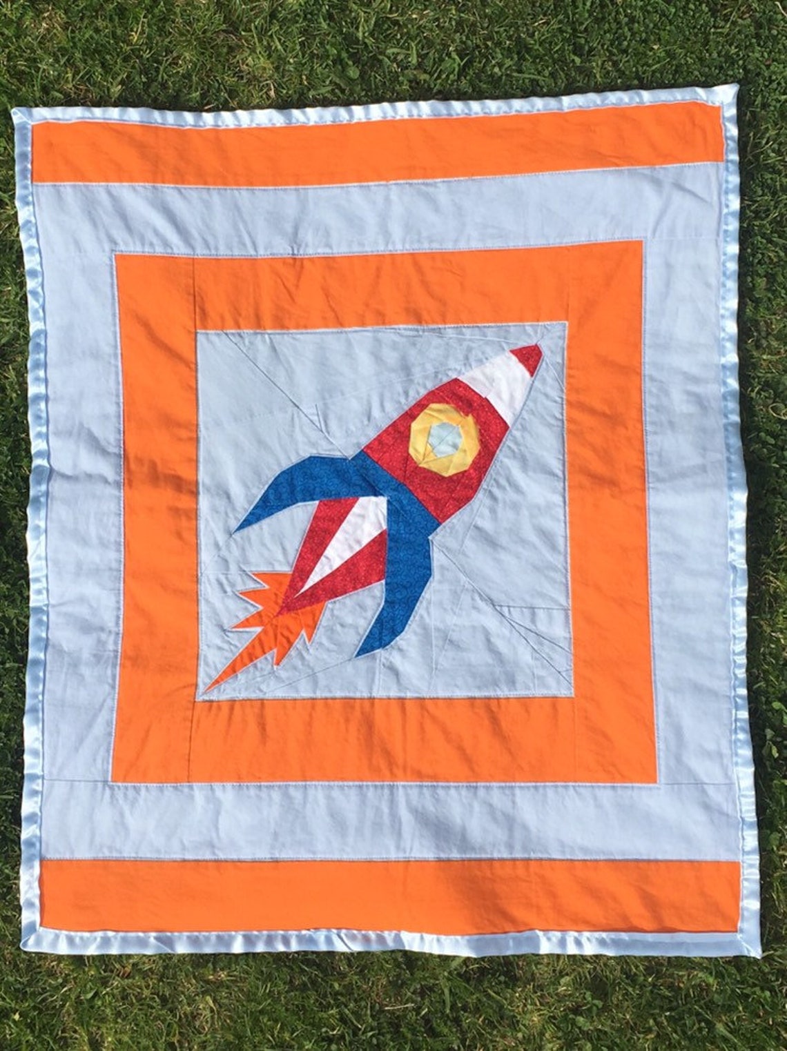 Rocket Ship Paper Piece Quilt Pattern. Etsy