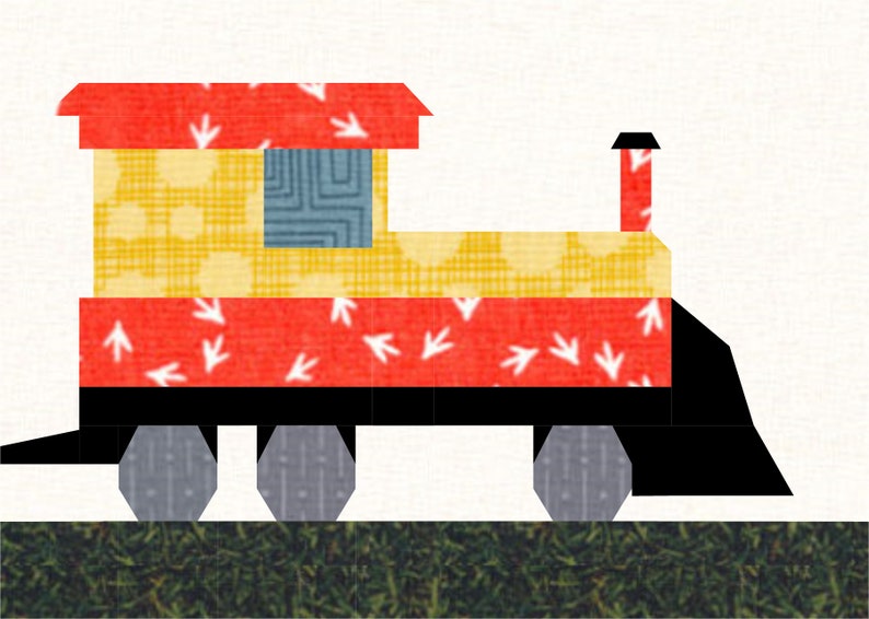 Train Quilt Block Patterns. Five Quilt Blocks. Etsy UK