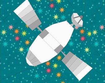 Satellite Quilt Block Pattern | Foundation Paper Piecing | 9” & 12” FPP Templates