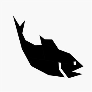 Fish, A 10&quot; Foundation Paper PIeced Quilt Block Pattern