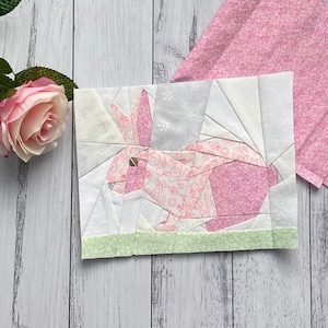 Bunny Rabbit Paper Pieced Quilt Block Pattern