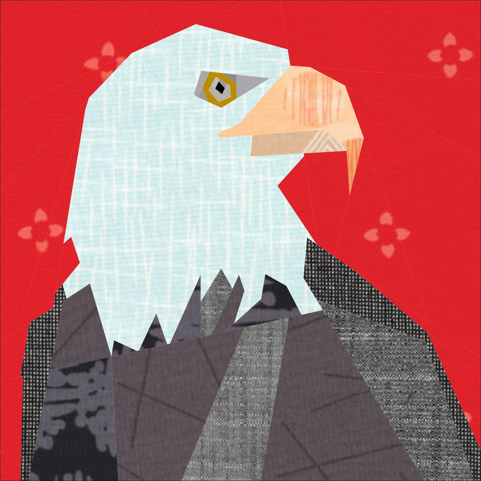 American Bald Eagle Foundation Paper Piece Quilt Pattern 12 - Etsy
