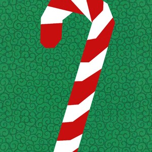 Paper Pieced Candy Cane Quilt Block Pattern image 3