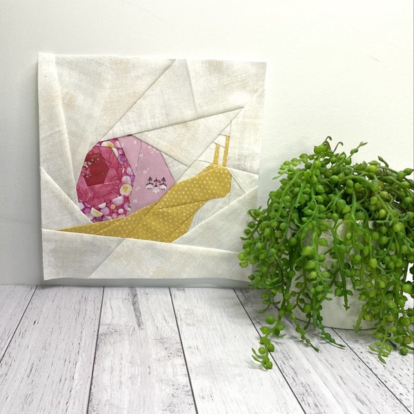 Snail Paper Pieced Quilt Block Pattern