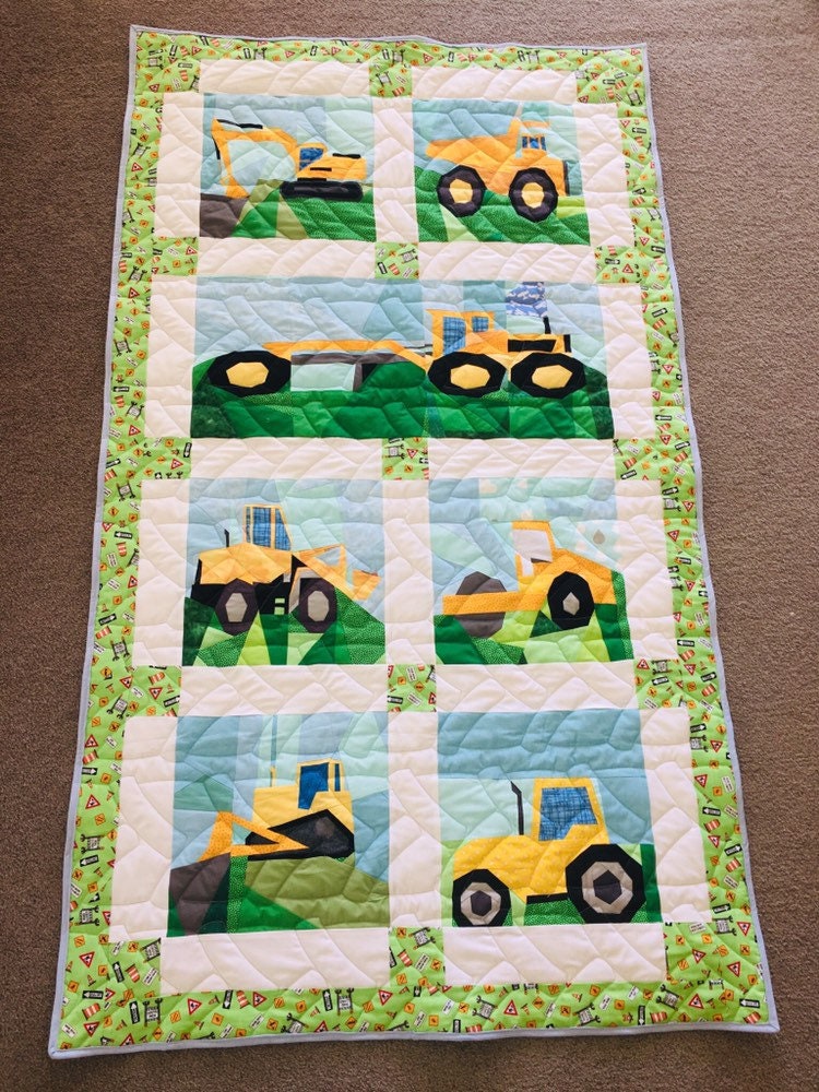 Steam Roller Foundation Paper Pieced Quilt Block Pattern, 12 Inch