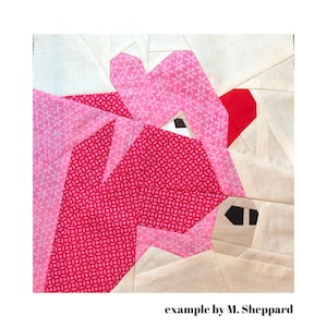 Cow Quilt Pattern - A 12 Inch Foundation Paper Pieced Farm Animal.