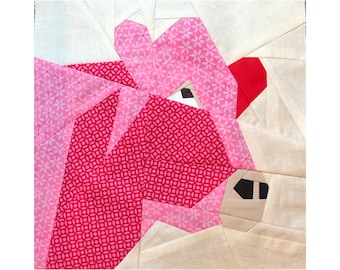 Cow Quilt Pattern - A 12 Inch Foundation Paper Pieced Farm Animal.