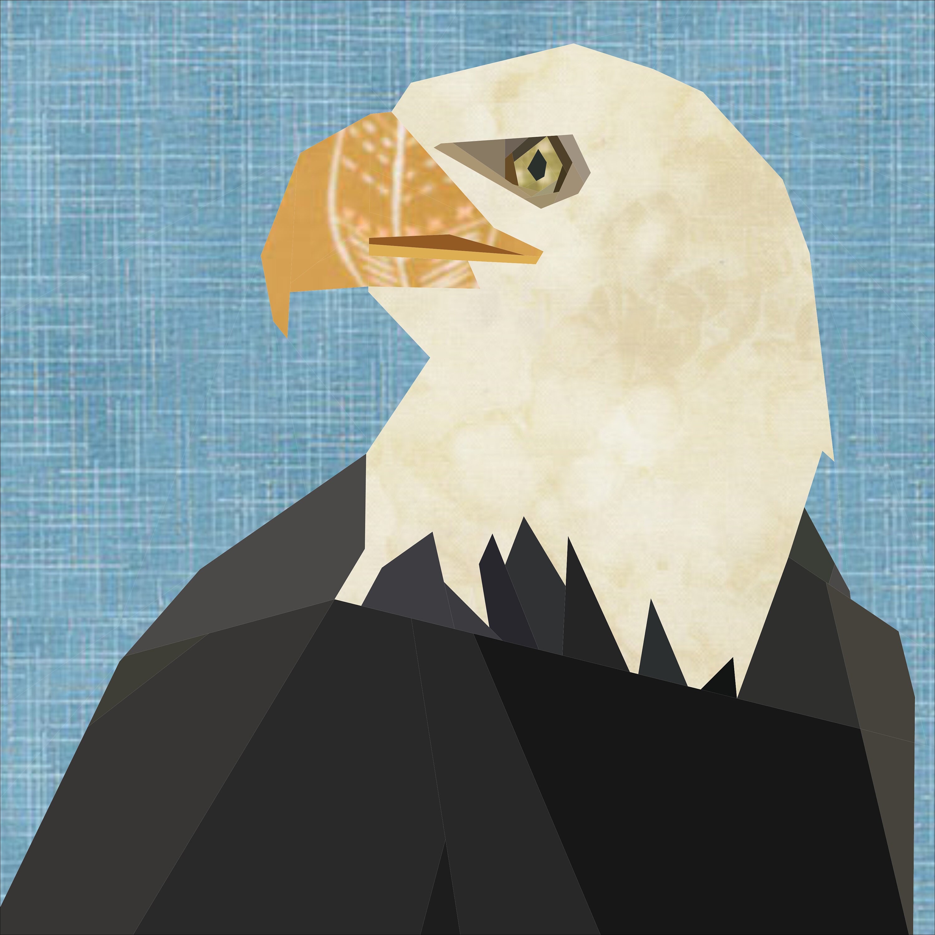American Bald Eagle Foundation Paper Piece Quilt Pattern 12 | Etsy