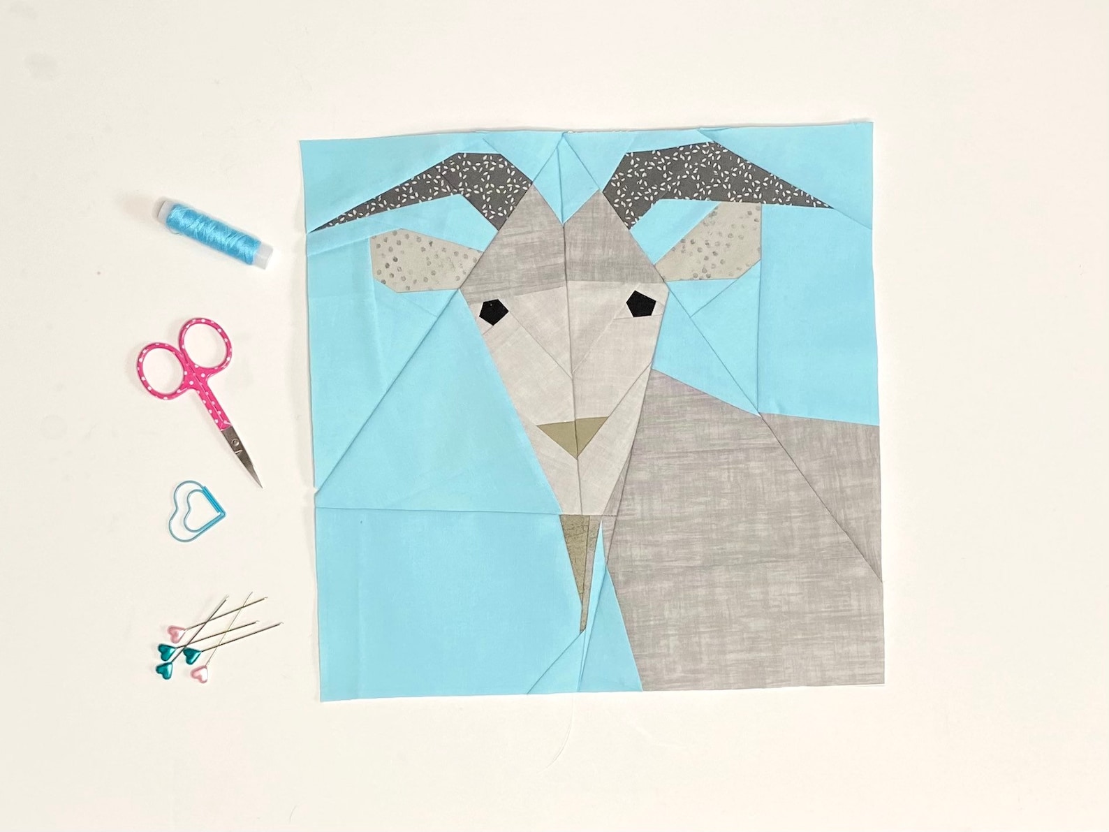 Goat 12 Inch Quilt Block Foundation Paper Pieced Pattern With Etsy