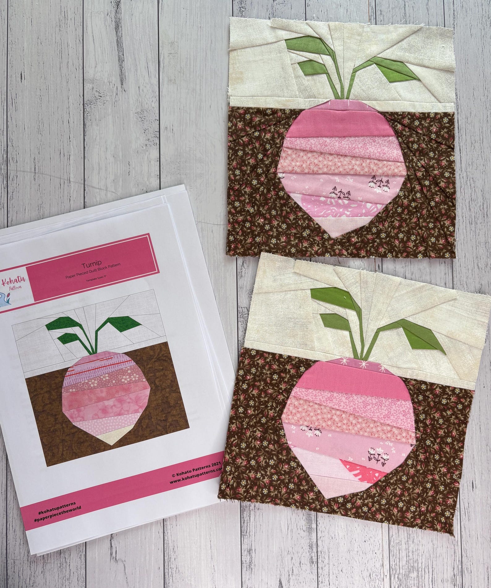 Paper Turnips Turnip Paper Pieced Mini Quilt Pattern. - Etsy