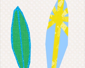 Surf Boards Quilt Block Pattern