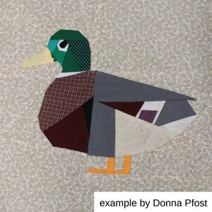 Duck Foundation Paper Piece Quilt Pattern, 12 Inch Quilt Block. image 4