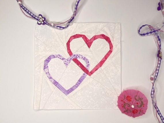 Two Hearts Quilt Paper Pattern Two Hearts Quilt Paper Pattern