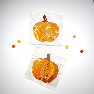Pumpkin Paper Pieced Autumn Quilt Block Pattern - Etsy