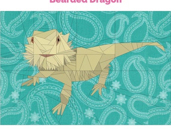 Bearded Dragon Quilt Block Pattern