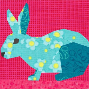 Bunny Rabbit Paper Pieced Quilt Block Pattern - Etsy