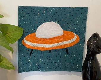 Flying Saucer UFO Quilt Block Pattern