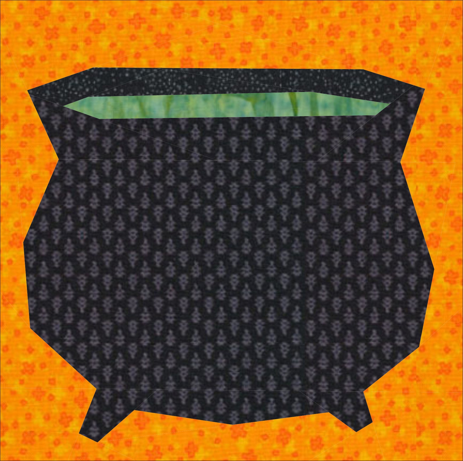 Cauldron Paper Pieced Quilt Pattern. - Etsy