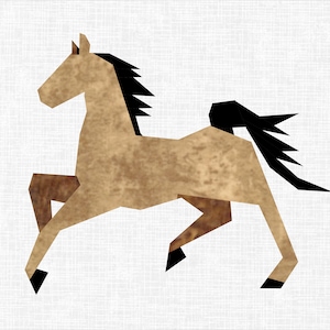 Horsing Around 12 Inch Foundation Paper Piece Horse Quilt Pattern