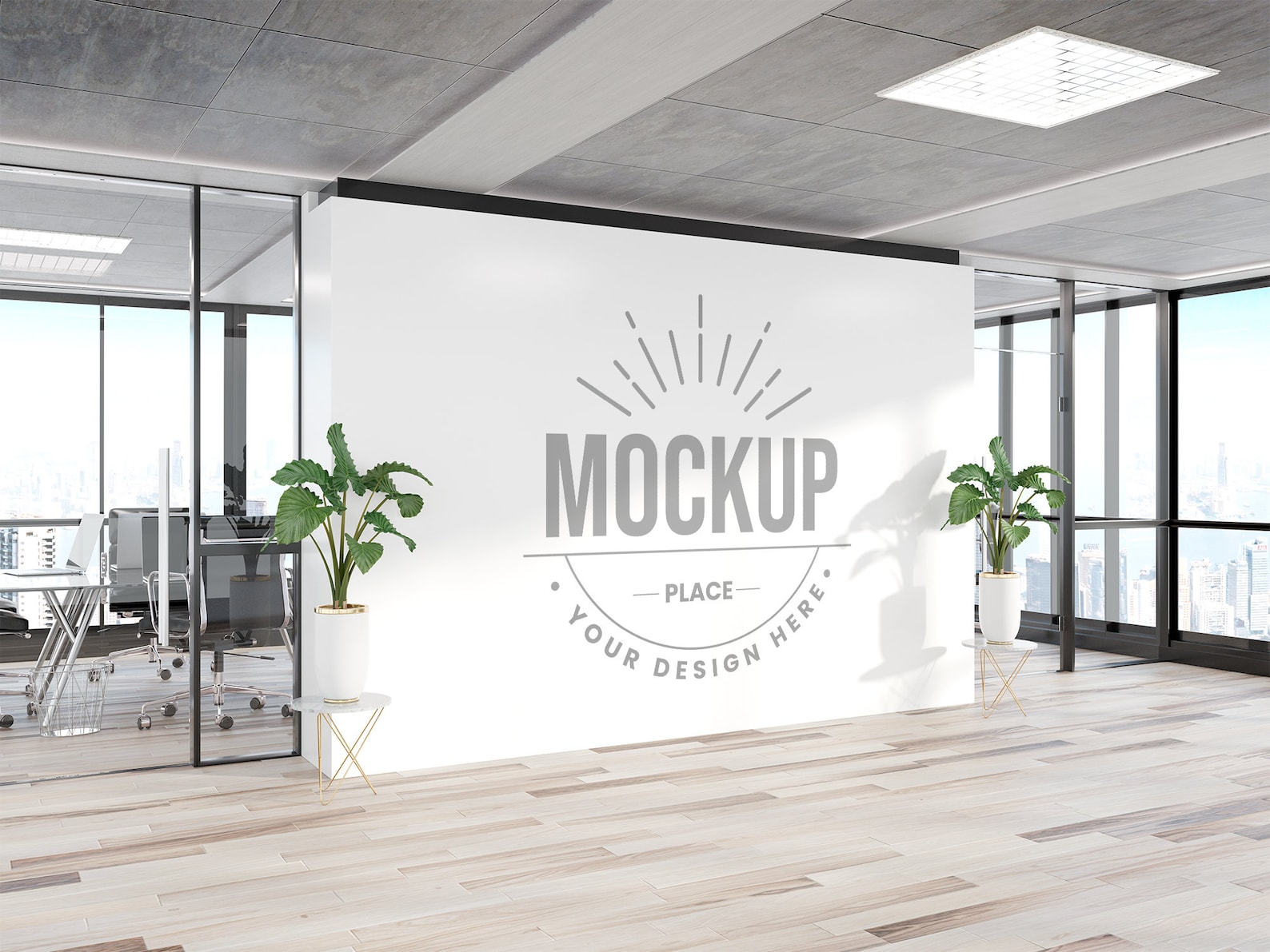 Office Wall Mockup Empty Wall Mockup Office Interior Wall Etsy