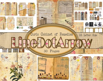 Curio Cabinet of Remedies-30 pages in US Letter Size- instant download
