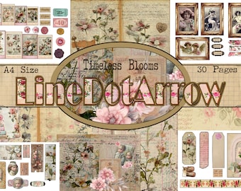 Timeless Blooms & Memories-30 pages in A4 Size- instant download