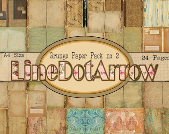 Grunge Paper Pack no 2 in A4 Size- instant download - 24 Pages