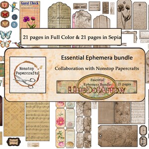 Essential Ephemera Bundle 21 pages/instant download digital item