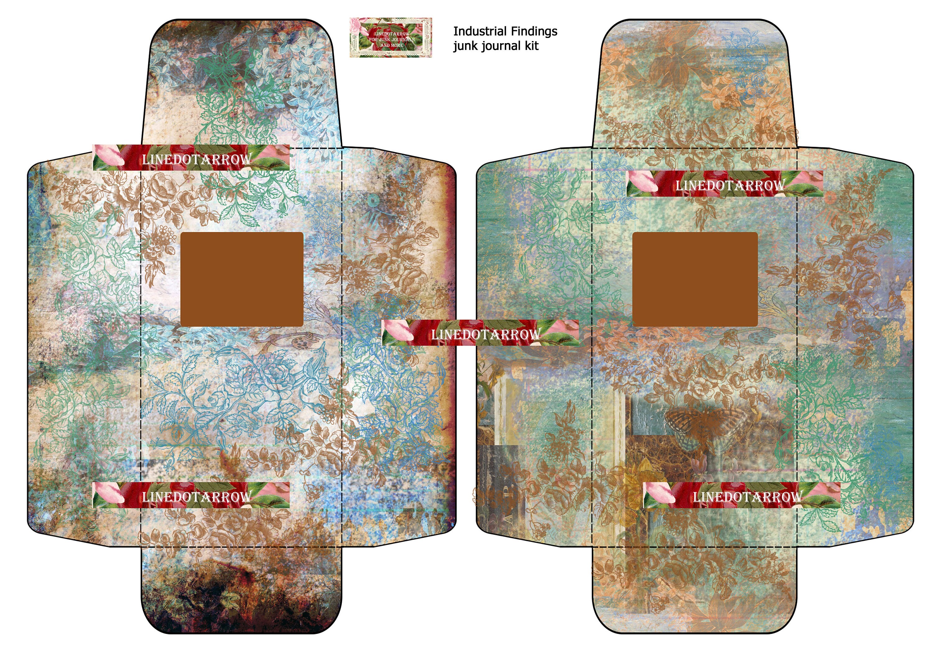 Industrial Findings Vintage Junk Journal Kit/20 Pages Digital