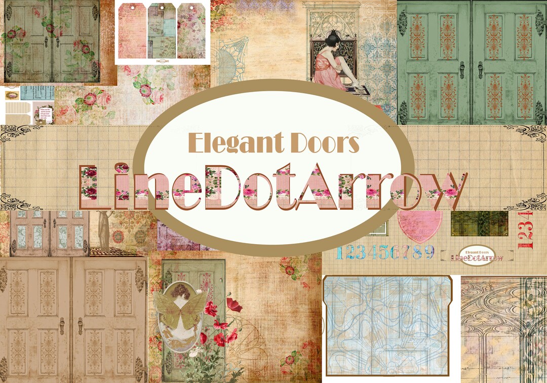 Elegant Doors Vintage Junk Journal Kit-18 Pages- Digital Download - Etsy