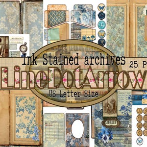 Ink Stained Archives 25 Seiten in US Letter Format - sofort download