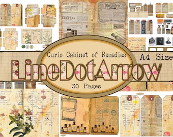 Curio Cabinet of Remedies-30 pages in A4 Size- instant download