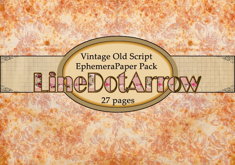 Vintage oude script Ephemera papier pakket/instant download 27 pagina's afbeelding 10