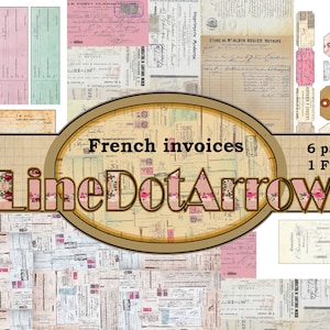 Minikit Franse facturen: 6 pagina's en 1 freebie/digitale download
