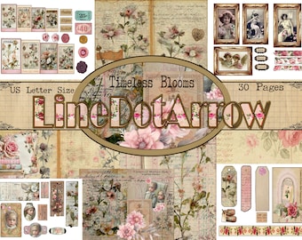 Timeless Blooms & Memories-30 pages in US Letter Size- instant download
