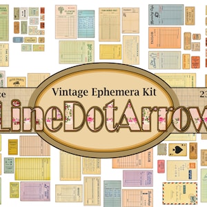 Vintage Ephemera Kit in A4 Größe/Instant Download digitaler Artikel- 23 Seiten