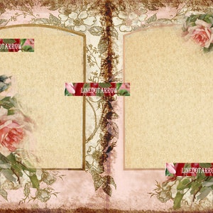 Vintage Pinks, Birds and Roses Junk Journal-kit 11 pagina's/digitale items - plus 1 Free-Bee-pagina