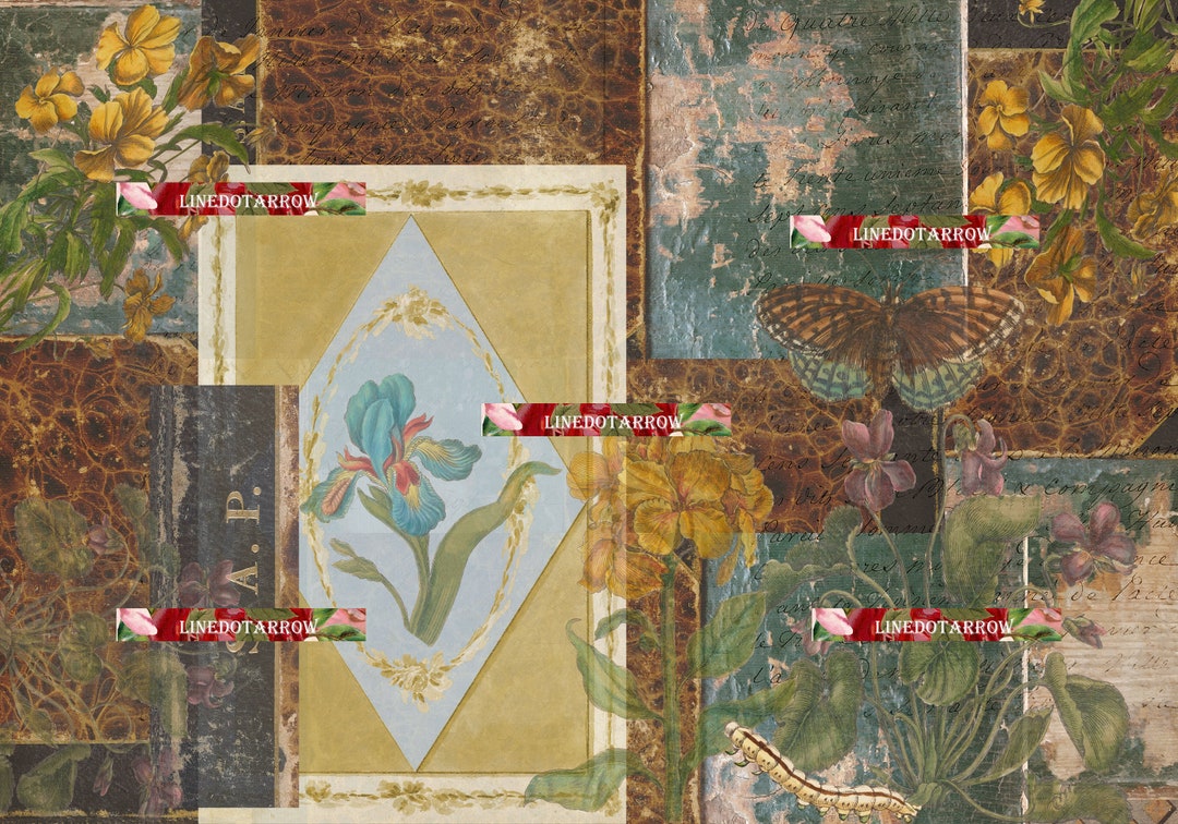 Industrial Findings Vintage Junk Journal Kit/20 Pages Digital