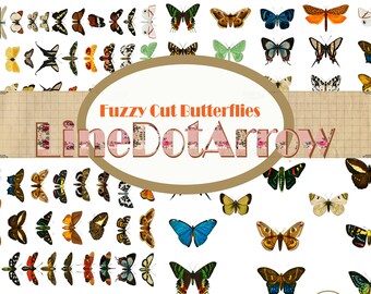 Fuzzy Cut Butterflies
