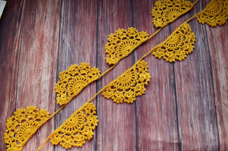 Yellow garland for easter wall decor Easter banner.