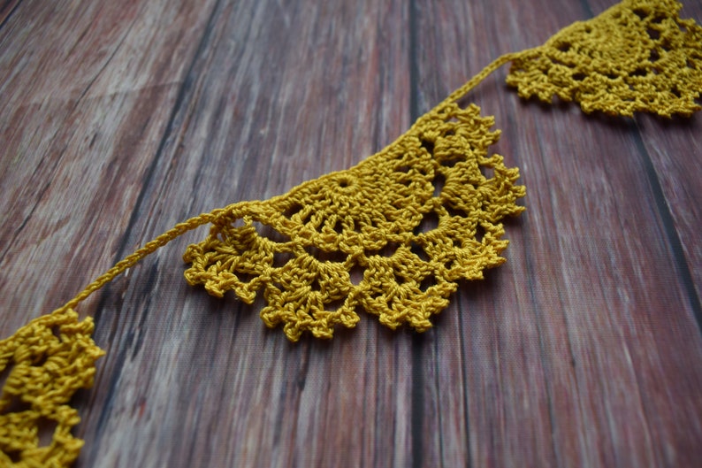 Yellow garland for easter wall decor Easter banner.