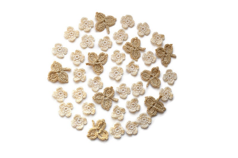 Decor clothes. Sewing applique Crochet flowers