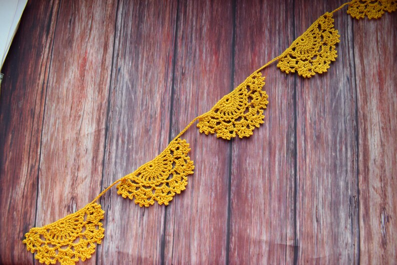 Yellow garland for easter wall decor Easter banner.