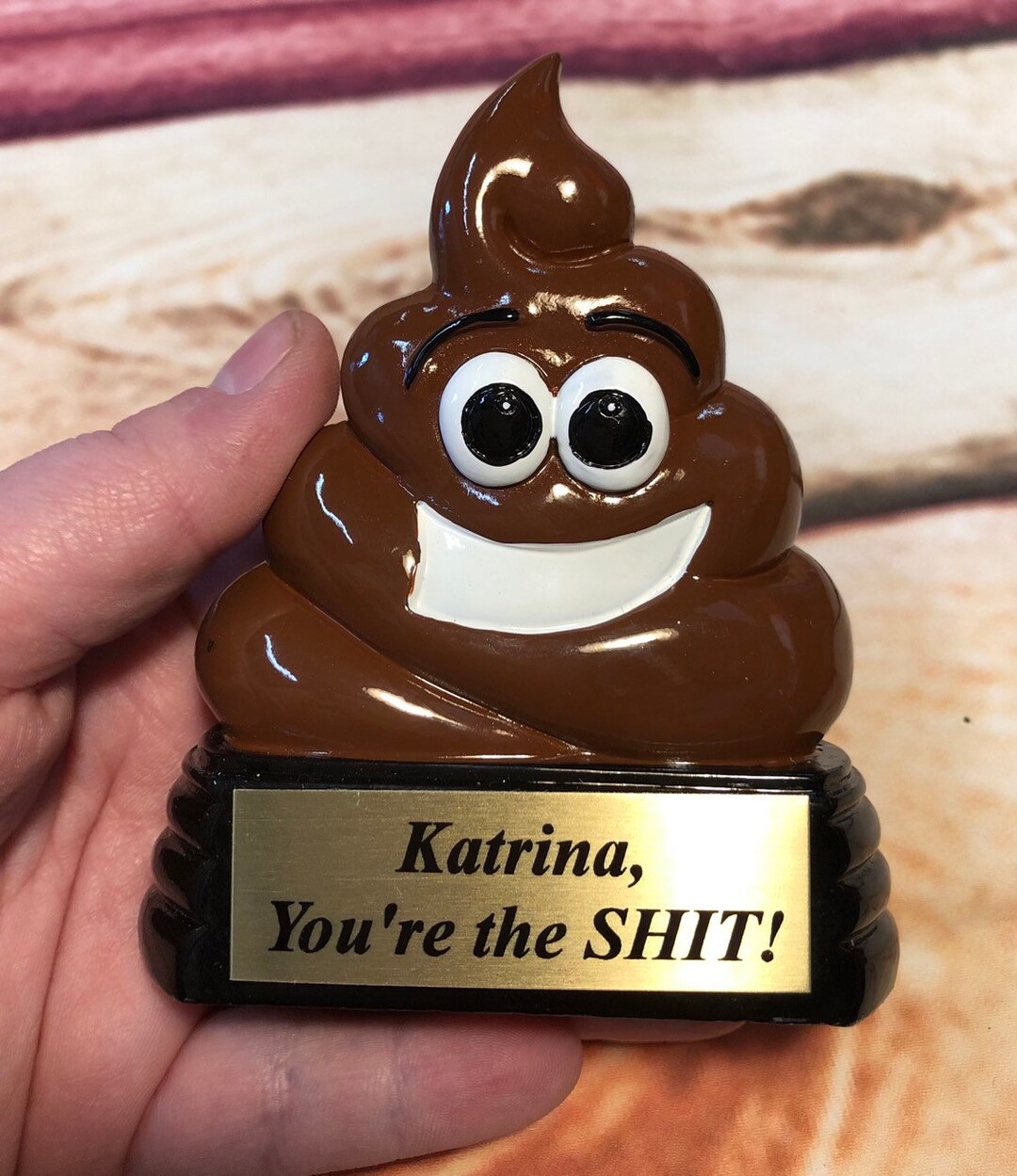 Poop Gag Gift Award Personalized Custom 4 Inches X Etsy Canada