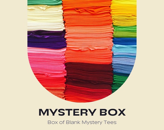 Mystery T-shirt Box, Mystery Shirts, Mystery Box, Blank Tees, Bella and Canvas Shirts, Vinyl, Custom Tees, Blank Apparel, Unisex Tees