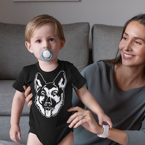 Custom T-shirt with Dog Portrait | Custom Pet Shirt | Custom Baby Bodysuit | Custom Dog Shirt | Custom Cat Shirt | Baby Clothing | Toddler