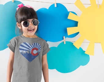 Colorado Kid's T-Shirt: Heart Beats for the Mountains